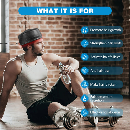 120 Diodes Hair Growth Cap Red Light Therapy (660nm & 850nm) for Hair Regrowth, Anti Hair Loss & Scalp Relaxation