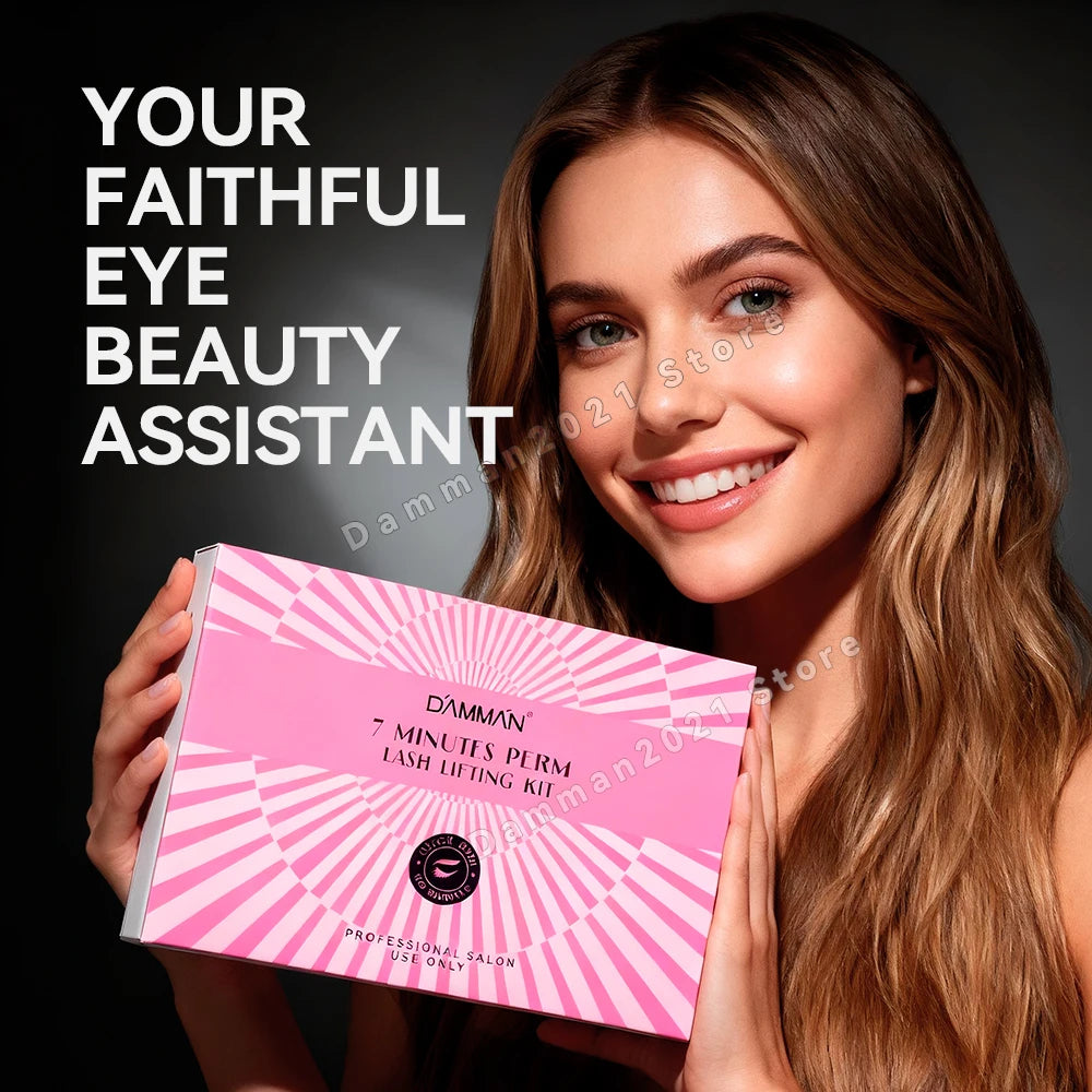 Damman Professional Lash Lift Kit Long Lasting Eyelash Perm & Curling Set for Salon or Home Use