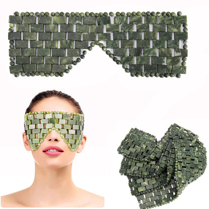 Natural Jade Face & Eye Mask Hot & Cold Stone Therapy for Relaxing Facial Massage & Skincare
