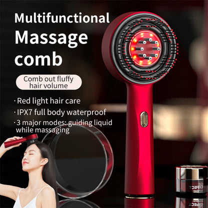 Electric Vibration Massage Comb Red Light Therapy Scalp Brush for Hair Growth, Anti Hair Loss & Hair Oil Applicator