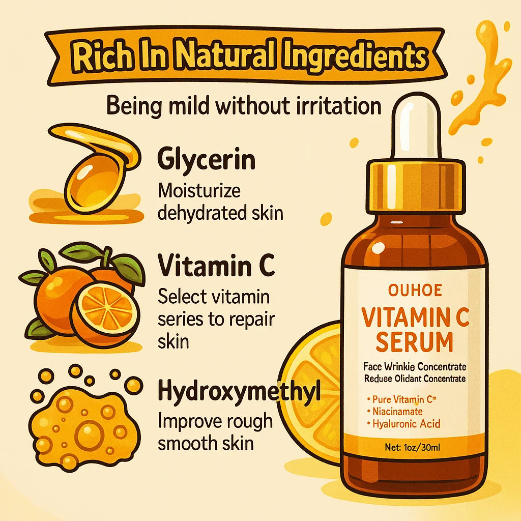 Vitamin C Face Serum  Anti Aging, Wrinkle Remover, Lifting & Firming Essence for Brightening and Hydrating Skin