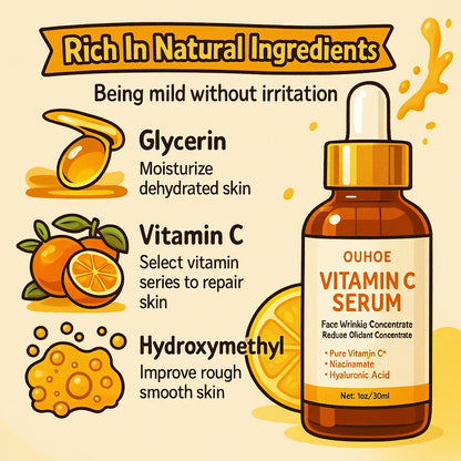 Vitamin C Face Serum  Anti Aging, Wrinkle Remover, Lifting & Firming Essence for Brightening and Hydrating Skin