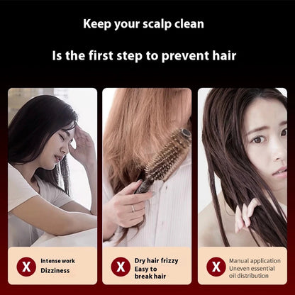 Electric Vibration Massage Comb Red Light Therapy Scalp Brush for Hair Growth, Anti Hair Loss & Hair Oil Applicator