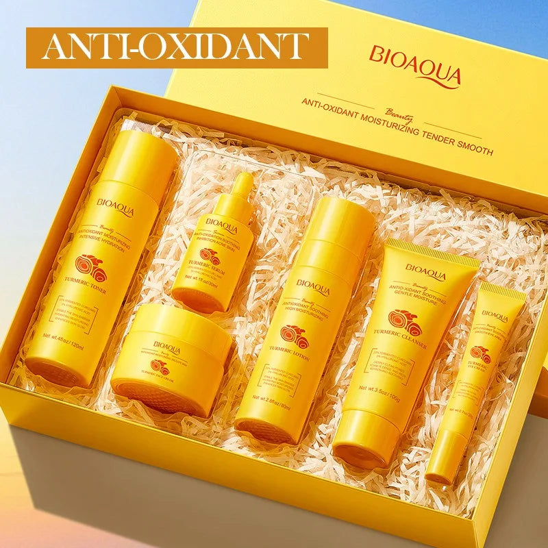 Turmeric Skin Care 6-Piece Set – Brighten, Hydrate & Revitalize for Soft, Smooth, Glowing Skin