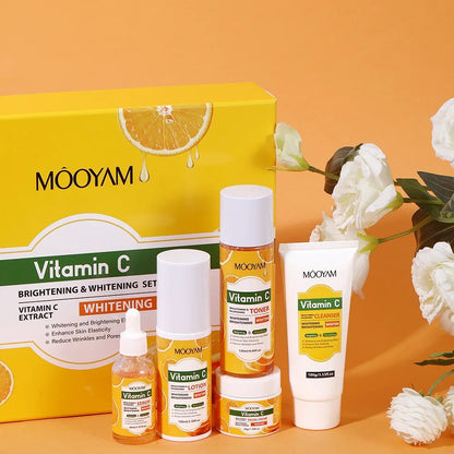Vitamin C Skincare Set Anti-Wrinkle, Firming & Hydrating Face Care Kit for All Skin Types