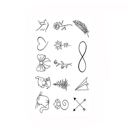 Temporary Tattoo Stickers – Butterfly, Rose, Bird, Feather & Dandelion Designs | Waterproof Fake Tattoos for Women & Men Body Art