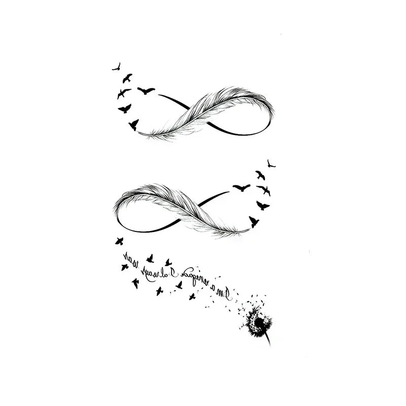 Temporary Tattoo Stickers – Butterfly, Rose, Bird, Feather & Dandelion Designs | Waterproof Fake Tattoos for Women & Men Body Art