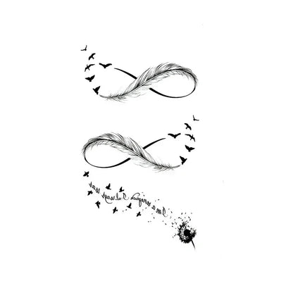 Temporary Tattoo Stickers – Butterfly, Rose, Bird, Feather & Dandelion Designs | Waterproof Fake Tattoos for Women & Men Body Art