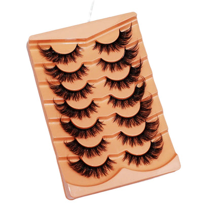 63 Pairs Cat Eye Lashes (9 Packs) – Wispy Manga Effect 5D Fluffy False Eyelashes with Winged Ends, Feather-Light Natural Look, Easy to Apply