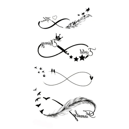 Temporary Tattoo Stickers – Butterfly, Rose, Bird, Feather & Dandelion Designs | Waterproof Fake Tattoos for Women & Men Body Art