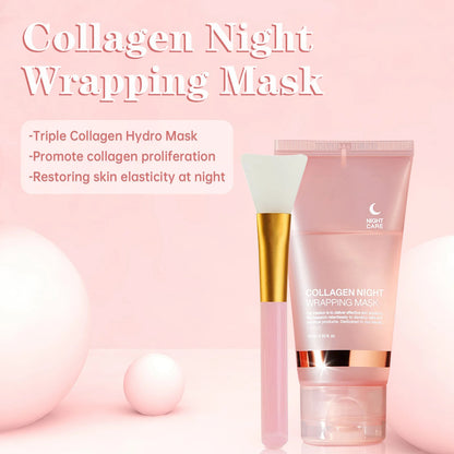 Collagen Night Wrapping Face Mask 75ml  Deep Hydration, Firming, Elasticity & Anti-Sagging Skin Care Treatment