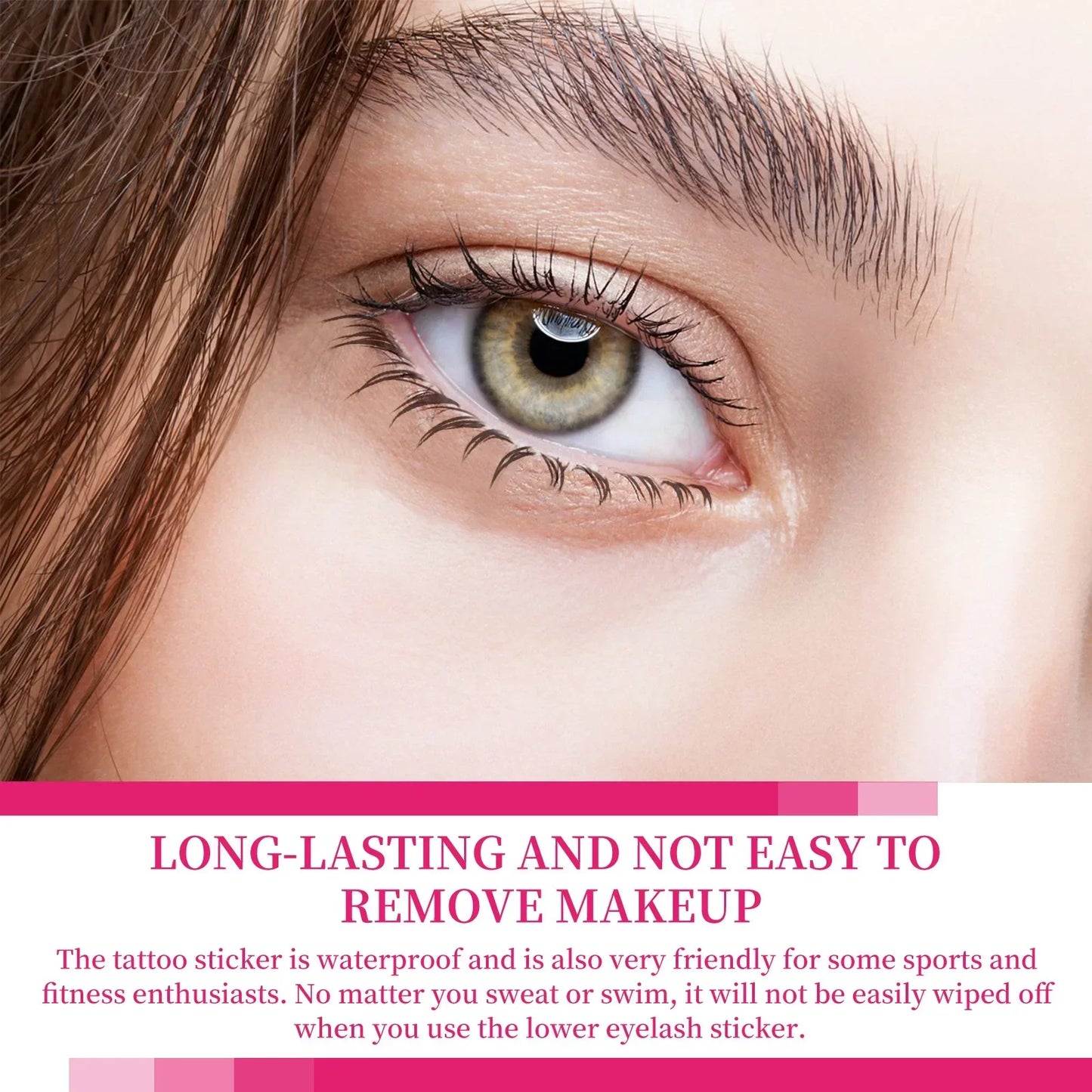 Lower Eyelash Tattoo Stickers – Temporary Fake Lashes Makeup Patch, Natural Lifelike False Lashes for Extension & Everyday Look