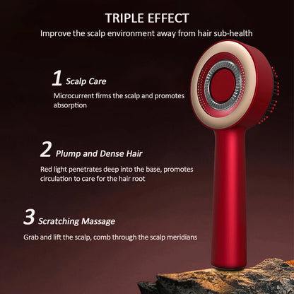 Electric Vibration Massage Comb Red Light Therapy Scalp Brush for Hair Growth, Anti Hair Loss & Hair Oil Applicator