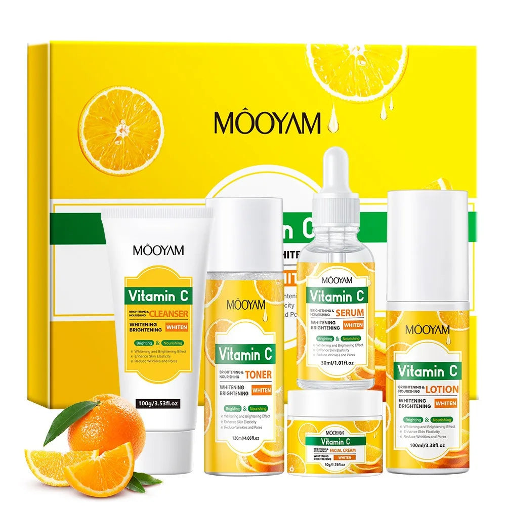 Vitamin C Skincare Set Anti-Wrinkle, Firming & Hydrating Face Care Kit for All Skin Types
