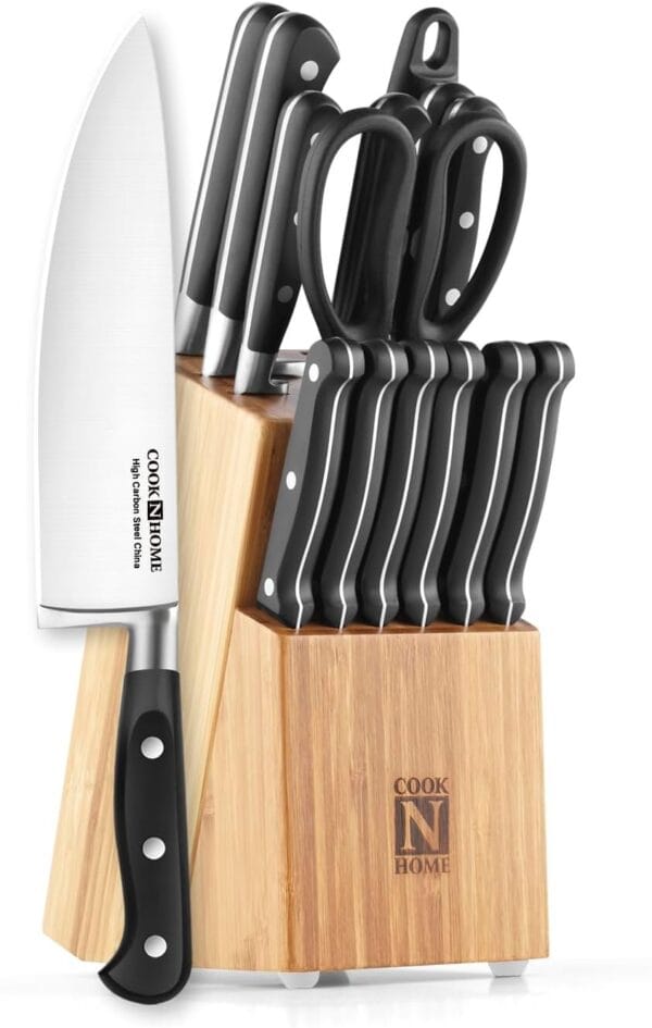 Cook N Home 15-Pc Knife Set with Block